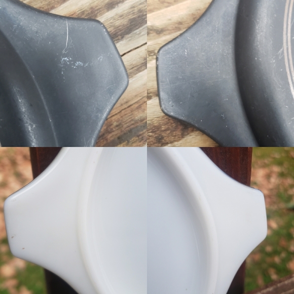 (2) Vintage Pyrex Terra Matte Black & Brown Scrolled Pattern Replacement Lids - Picture 13 of 13